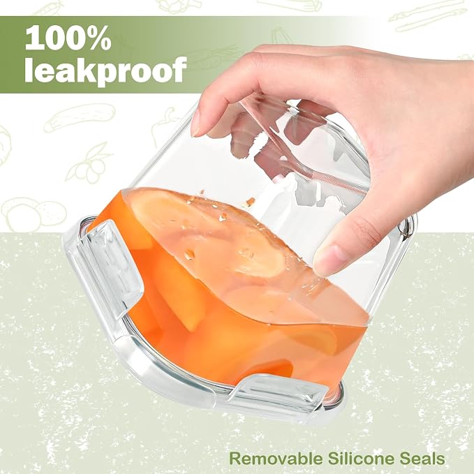 Soup Containers with Lids Glass 32 oz, 4 Cup Borosilicate Glass Food Storage - Image 4
