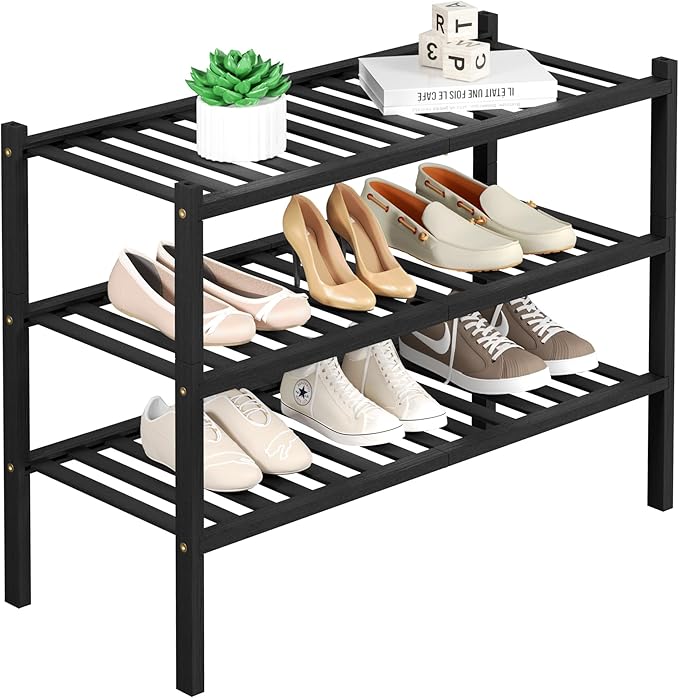 ROMGUAR CRAFT 3 Tier Bamboo Shoe Rack by ROMGUAR+CRAFT