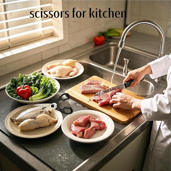 Prettyia Kitchen Shears, Take-Apart Heavy Duty Stainless Steel Multi Purpose - Image 3