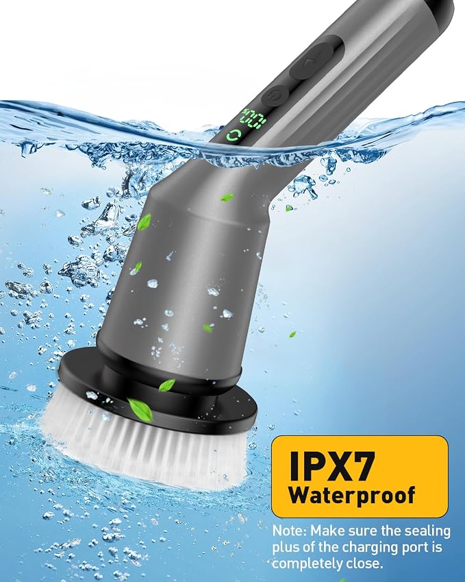 Electric Spin Scrubber for Cleaning Bathroom, Shower Scrubber Cordless Cleaning - Image 6
