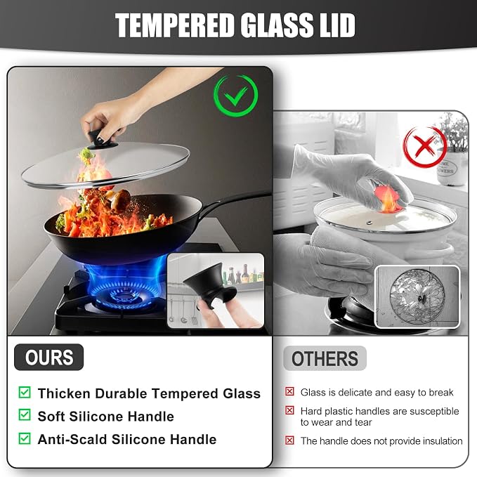 Pan Lid 8 Inch - Tempered Glass Pot Lid - Replacement Pan Cover - Image 4