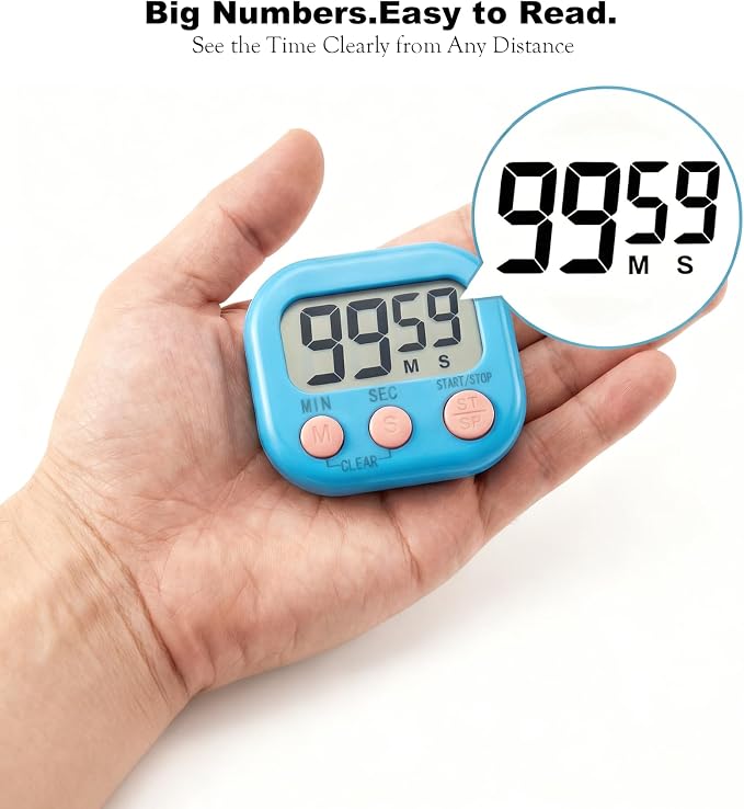 Digital Timer for Classroom Teachers Students, Magnetic Kitchen Countdown Timer - Image 4