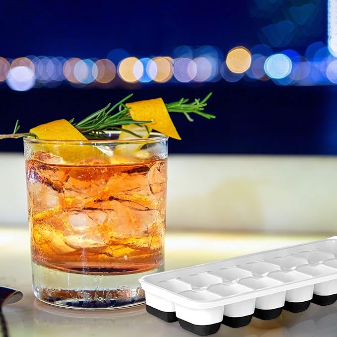 Set of 4 Stackable Silicone Ice Cube Trays - Image 3