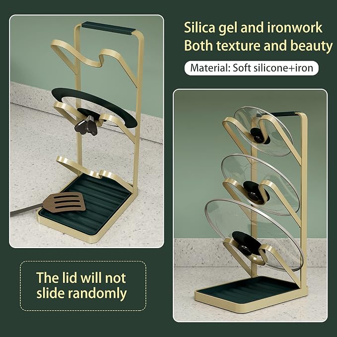 Lid Stand Lid Organizer Pot Lid Rack Holder - Image 5