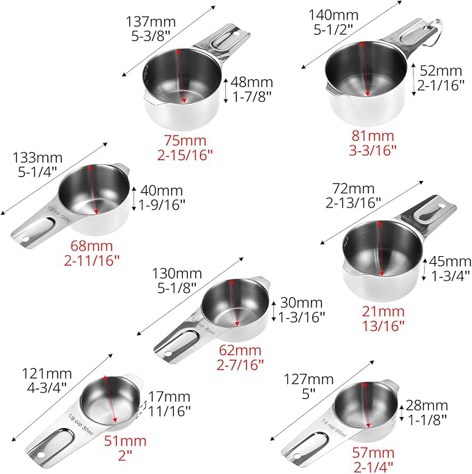 QWORK Stainless Steel Measuring Cups - Image 7