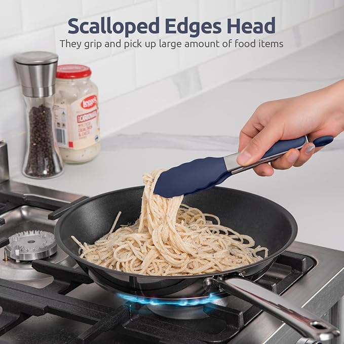 600ºF Heat Proof Kitchen Tong: U-Taste 7" Silicone Cooking Tong - Image 4
