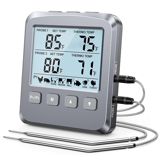 Dual Probe Meat Thermometer Digital by Vuwwey