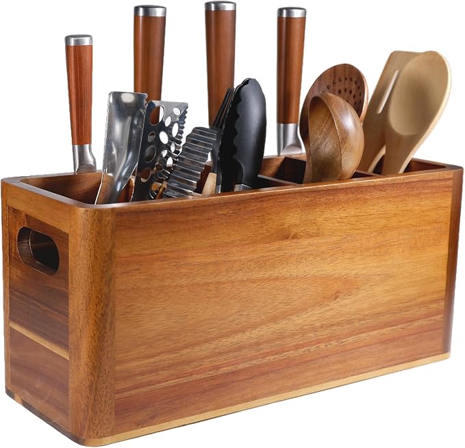 Wooden Kitchen Utensil Holder Organizer - Image 5
