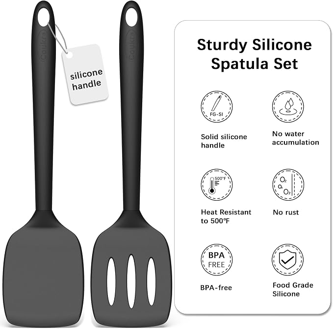 Coukre 2 Pack Silicone Spatula Set, High Heat Resistant, BPA Free Kitchen - Image 2