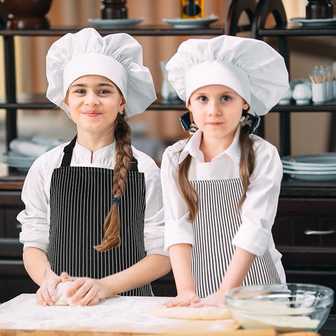 2 Pack Stripes Kids Apron, Kids Cooking Aprons - Image 6