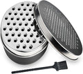 Black Compact Round Cheese Grater by Akamino