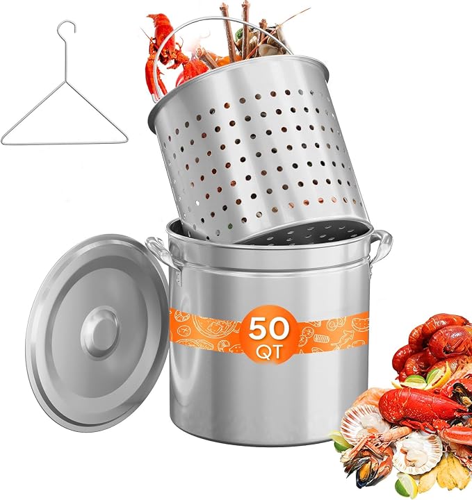 ROVSUN 50QT Stainless Steel Seafood Boil Pot by ROVSUN