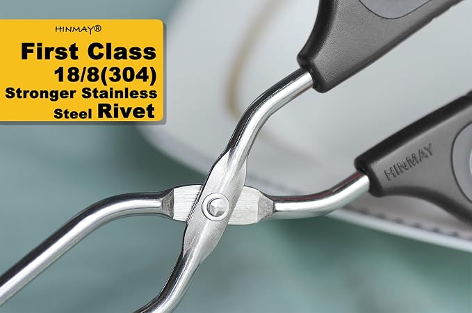 HINMAY Stainless Steel Scissor Tongs Cooking Tongs Set - Image 4