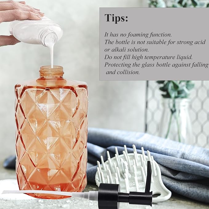 12Oz Small Glass Soap Dispenser - Image 4