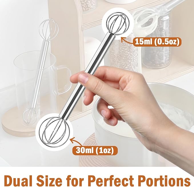 Stainless Steel Measuring Whisk, Double-Ended Whisk - Image 3