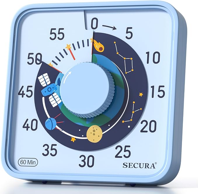 Secura 7.5-Inch Satellite Pattern Visual Timer by Secura