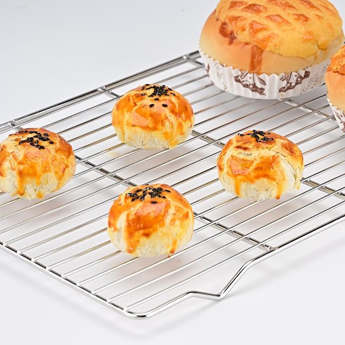 2-Pack Cooling Racks for Baking, 10x15 Inch Heavy Duty Stainless Steel Wire - Image 5