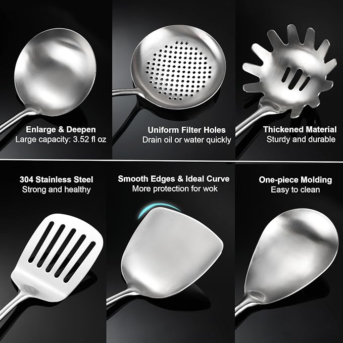 Stainless Steel Kitchen Utensils Set - Image 3