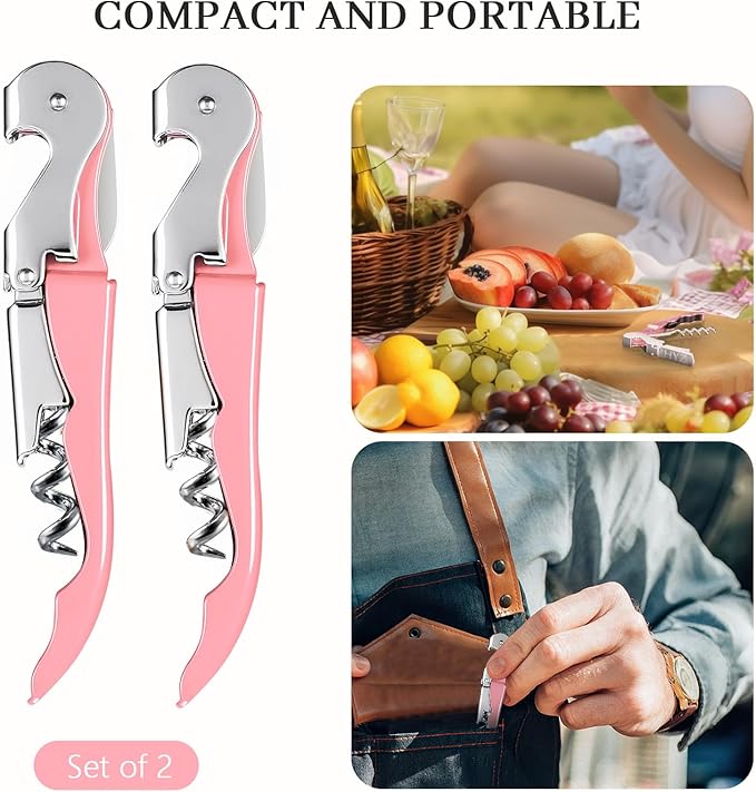 HYZ 2-Pack Wine Opener Waiter Corkscrew, Professional Wine Key - Image 7