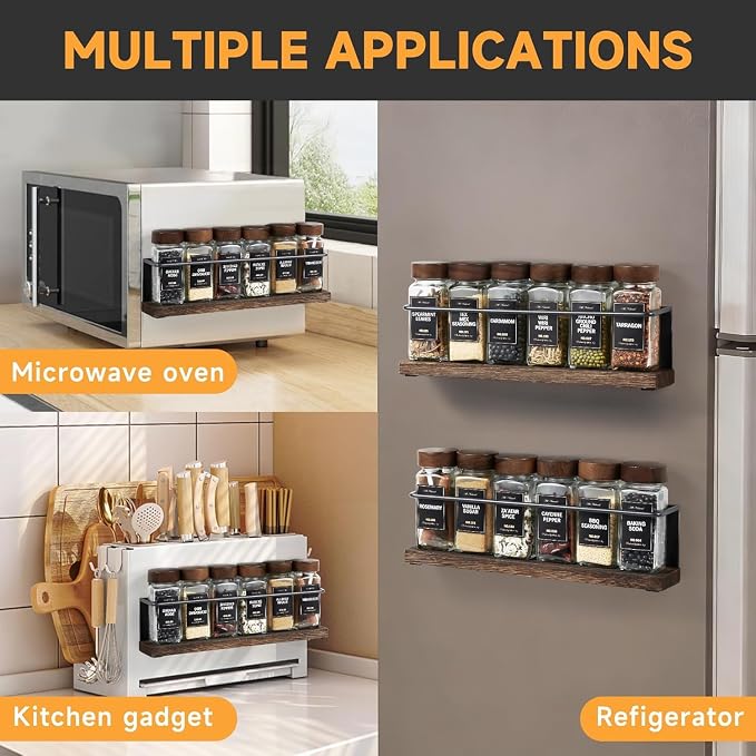 2 Pack Strong Magnetic Spice Rack Organizer - Image 6