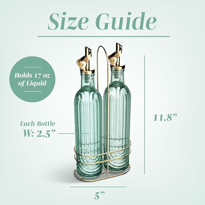 COOK WITH COLOR Glass Olive Oil Bottle Dispenser - Image 5