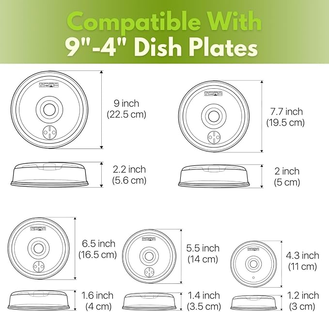Flexzion Microwave Plate Covers Set of 5 - Image 6
