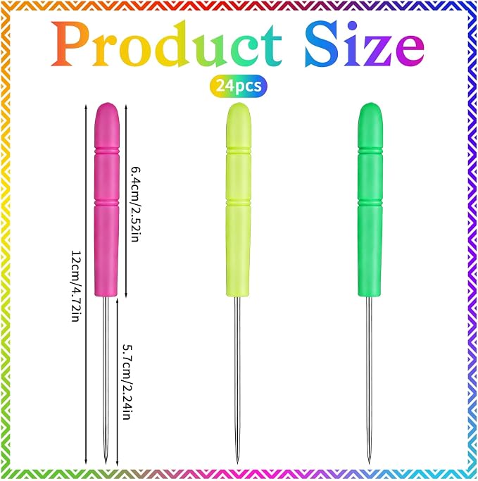 TIESOME 24Pcs Sugar Stir Needle Scriber Needle Biscuit Icing Pin DIY Baking Pin - Image 2