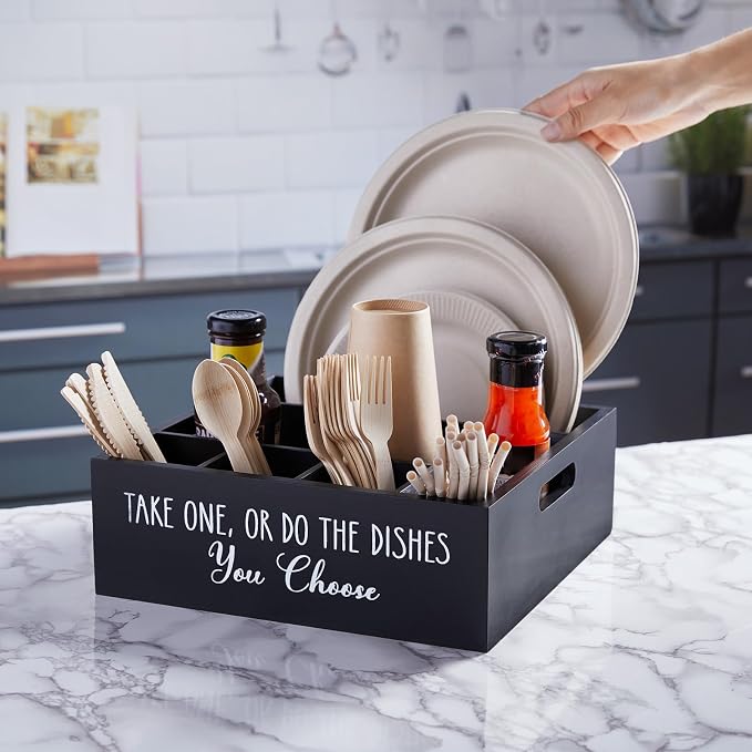 ALELION Paper Plate Dispenser for Countertop - Image 3