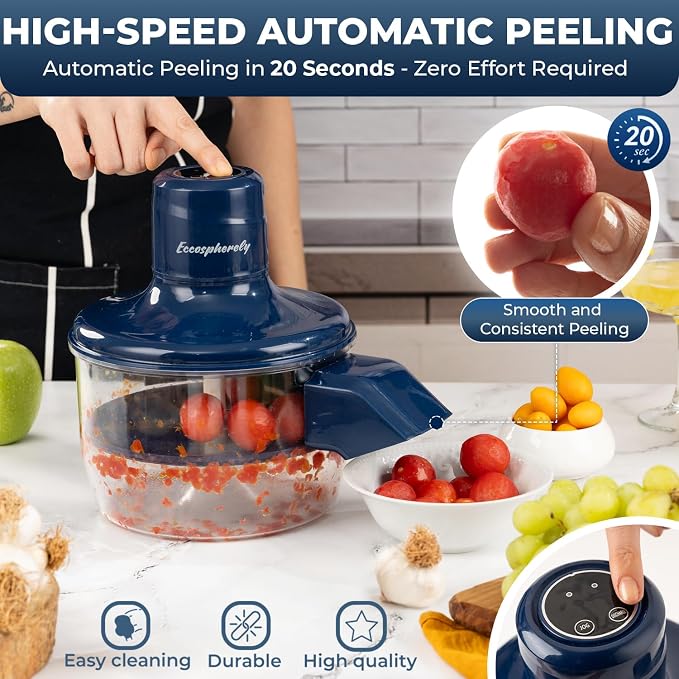 Automatic Electric Peeler, 1300mAh Cordless Rechargeable Fruit & Vegetable - Image 2