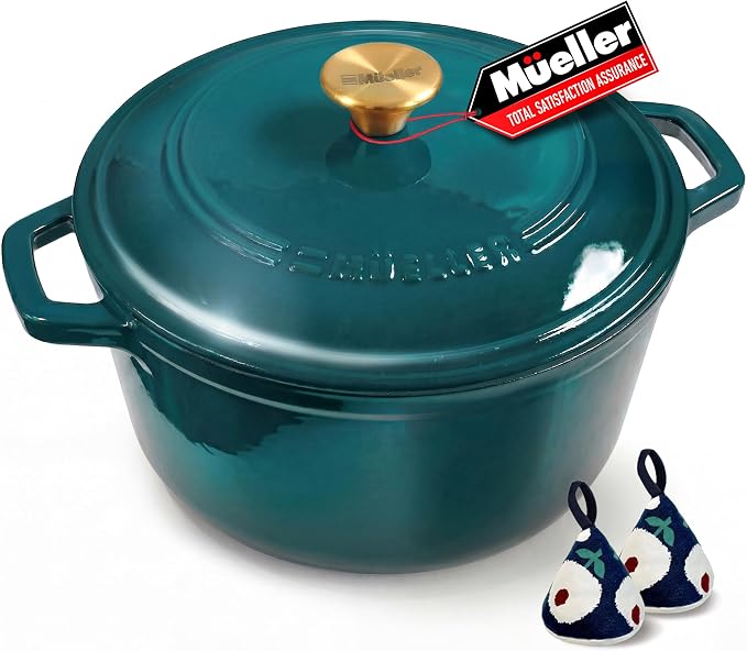 Mueller DuraCast 6 Quart Enameled Cast Iron Dutch Oven Pot by MUELLERHOME