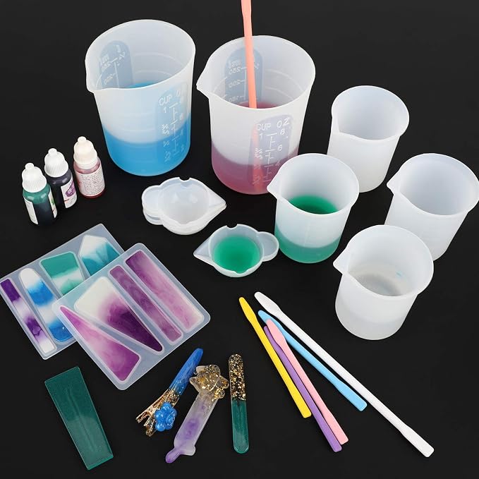 Gartful 16PCS Silicone Measuring Cups Set, Resin Casting DIY Tool Kit - Image 7