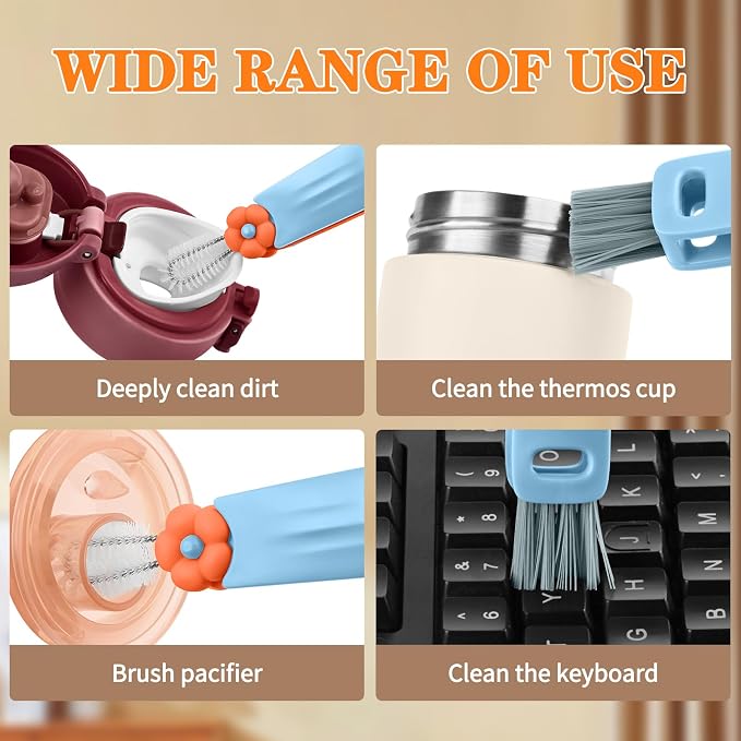 Vanjua 3 in 1 Cup Lid Gap Cleaning Brush Set, Cup Lid Gap Cleaner, Home Kitchen - Image 7