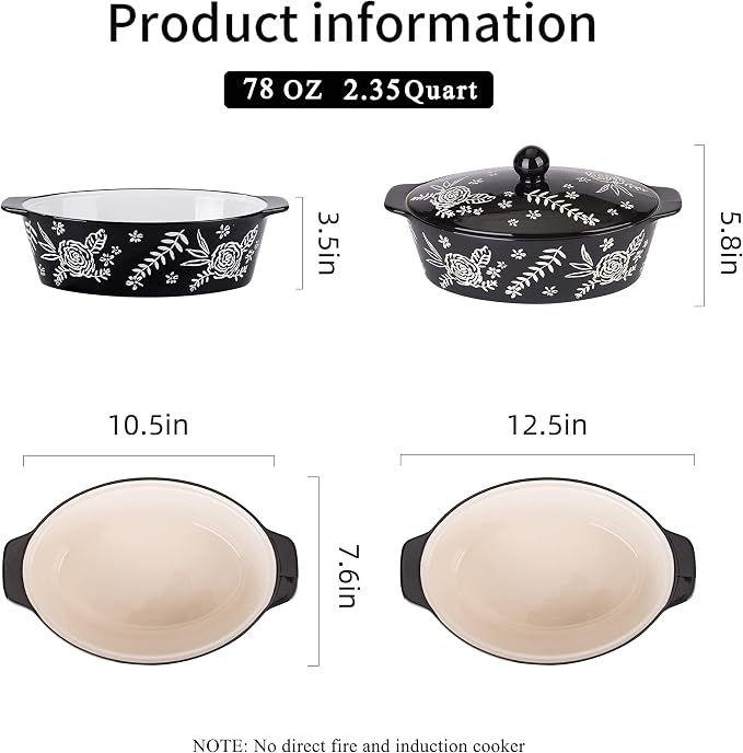 Casserole Dish With Lid Casserole Dish Baking Dishes - Image 7