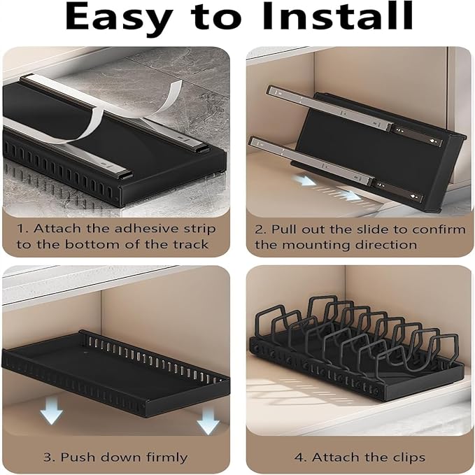 AmoiChic 2 Pack Pull Out Cabinet Organizer - Image 9