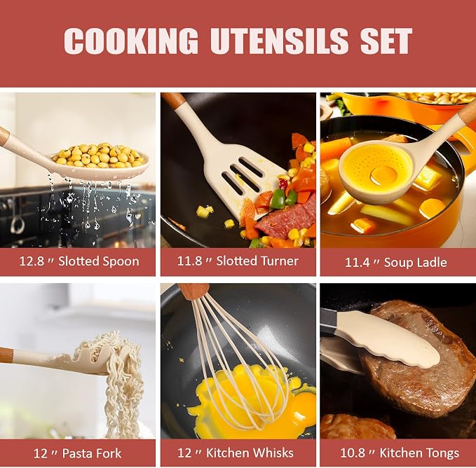RAXCO Cooking Utensils Set, 12-Piece Kitchen Utensils and Accessories, 6-Piece - Image 5