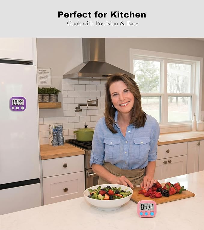 Digital Timer for Classroom Teachers Students, Magnetic Kitchen Countdown Timer - Image 6
