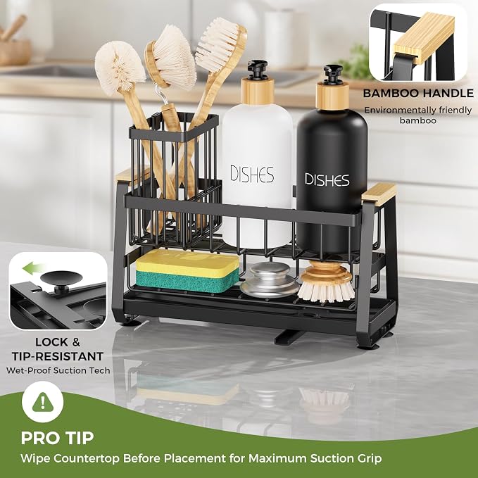 Sponge Holder for Kitchen Sink, Kitchen Sink Caddy - Image 3