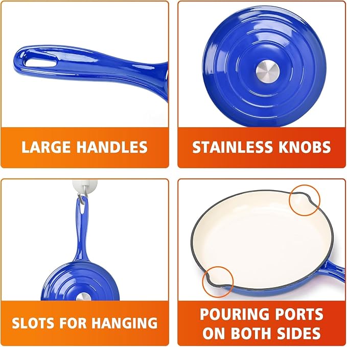 Hisencn Enameled Cast Iron Cookware Set - Image 7