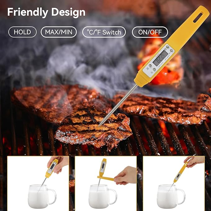 Akozon Digital Food Thermometer Automatic Calibration Pen High Accuracy - Image 4