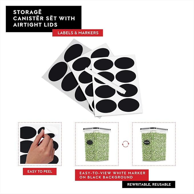 DWËLLZA KITCHEN Set of 14 Airtight Food Storage Containers - Image 8