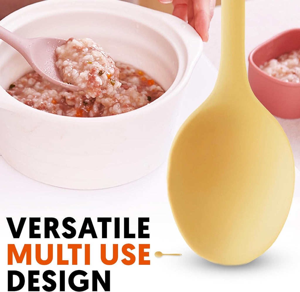 Multi Platinum Silicone Cooking Spoon for Baking, Scraping & Mixing