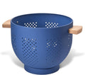 Metal Colander with Wood Handle, 5.5 Quart Powder Coated Steel Large Kitchen by Unknown
