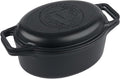 Victoria 6-Quart Cast Iron Oval Dutch Oven, Combination Combo Cooker Pot and by VictoriaCastIron