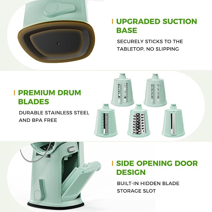 7 IN 1 Upgraded Rotary Cheese Grater - Image 6