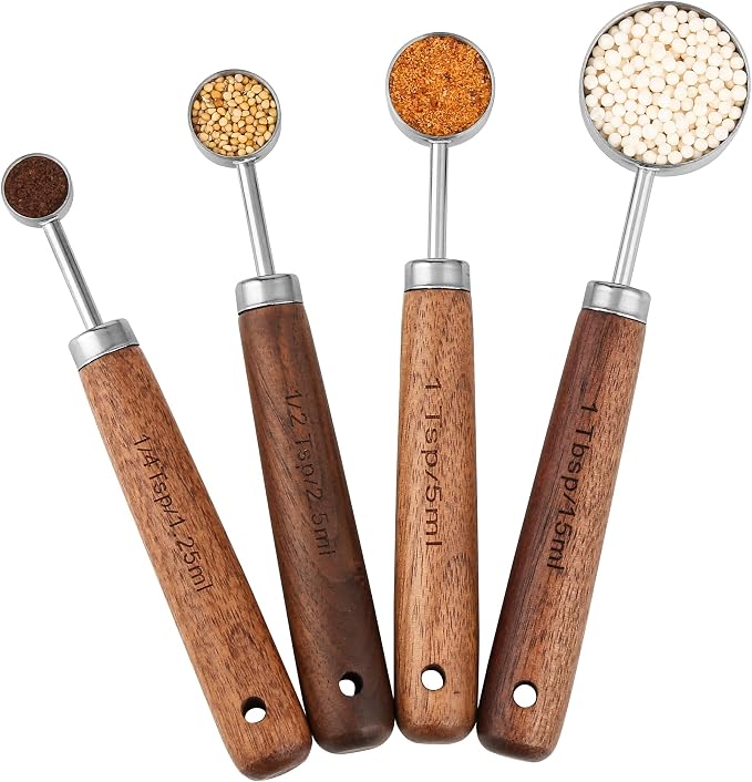 Measuring Cups and Spoons Set 8, 18/8 Stainless Steel Measuring Cups and Spoons - Image 3