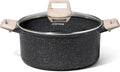 CAROTE Nonstick Stock Pot with Lid Soup Pot, 6 Quart Casserole with Lid by CAROTE