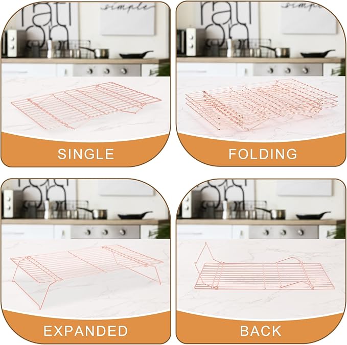 Cooling Rack for Baking 3 Tiers, Stainless Steel Baking Cooking Cooling Racks - Image 4