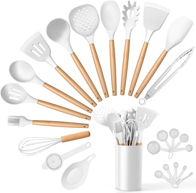 E-far White Cooking Utensils Set by E-far