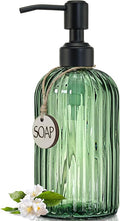 JASAI 18Oz Green Glass Soap Dispenser by JASAIHOME