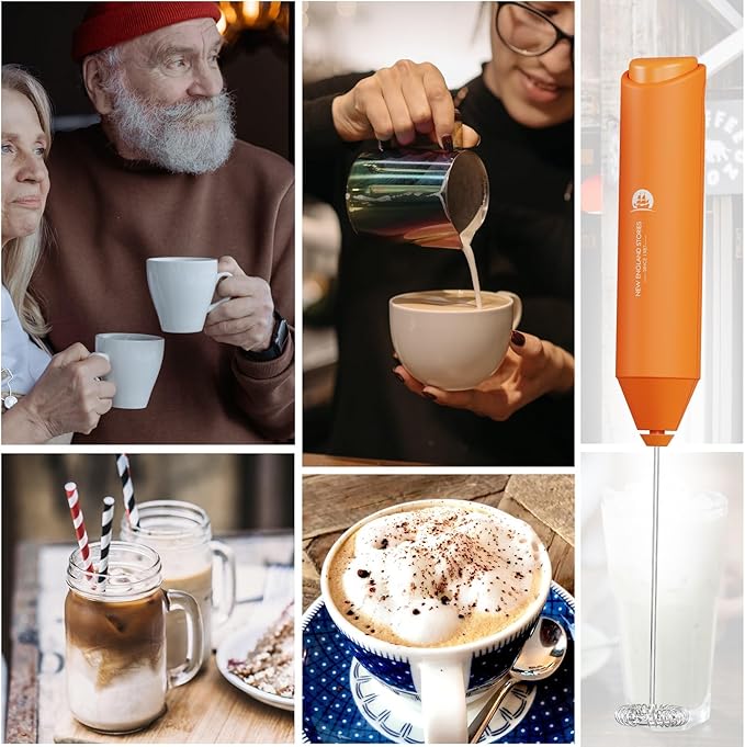 Powerful Milk Frother Handheld Foam Maker, Mini Whisk Drink Mixer - Image 5